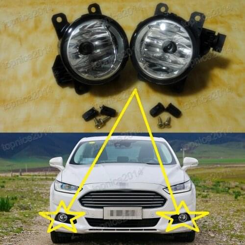 1Pair Replacement Front Bumper Fog Lights With Bulbs for Ford Mondeo/Fusion 2013-2015
