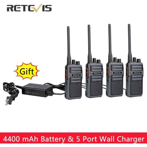 Retevis RB17 PMR Radio Walkie Talkie 4pcs 4400mAh long standby Battery Walkie-Talkies For Hotel Restaurant hunting two way radio