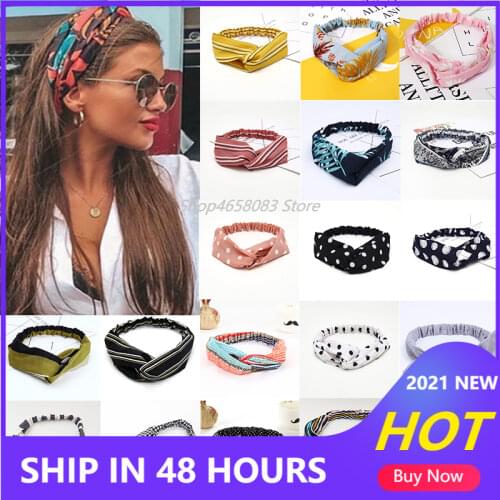 Scrunchies Woman Knotted Turban Hair Accessories for Girls Turban Elastic Hairband Head Wrap Striped Hair Scrunchies Headband