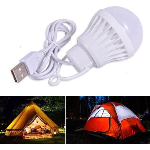 LED Bulb Lights Portable USB Power Lantern Lamp White Bright Camping Light for Indoor Outdoor Reading Study Bedroom Book Lights