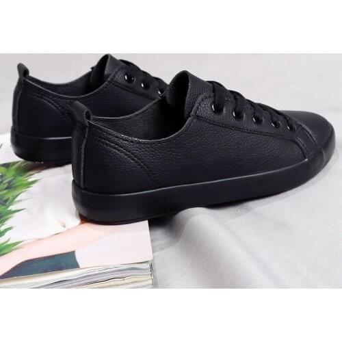 Spring Women Ballet Flats Oxford Flat Shoes Soft Leather Shoes Ladies Lace Up White Black Loafers Flats Boat Shoes 2020 New