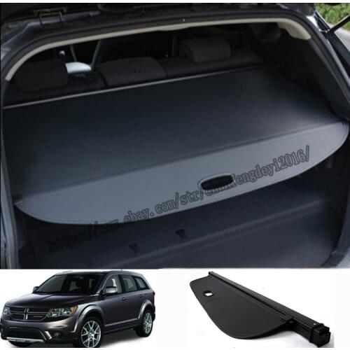 For Dodge Journey 2009-2019(7-Seats) Aluminum alloy Rear Black Beige Trunk Security Cargo Cover Shade