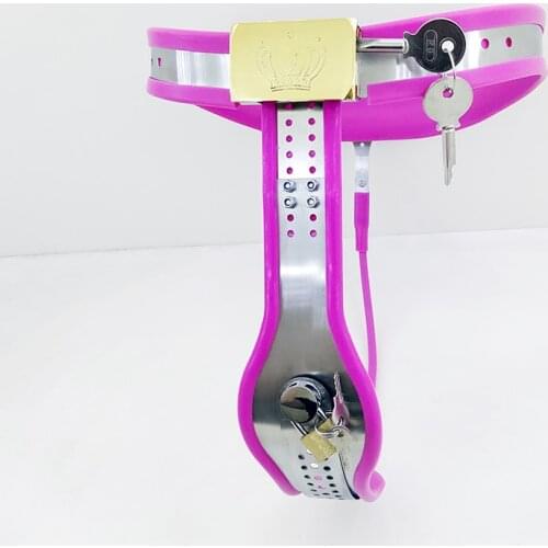Female Stainless Steel Chastity Belt Pants With Metal Vaginal Anal Plug Bondage Strapon Chastity Devices Lock For Woman Sex Toys