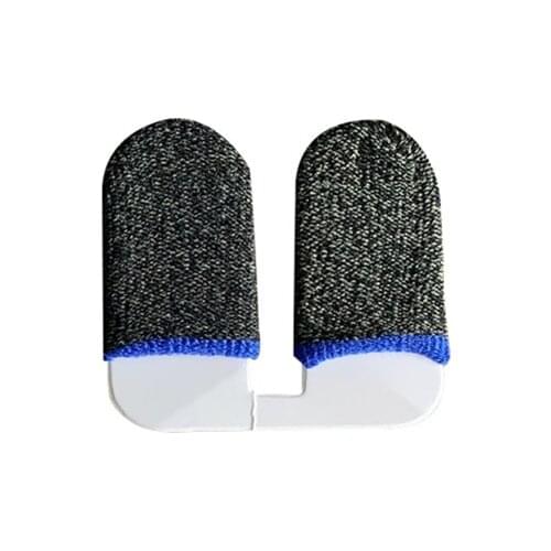 Silver Fiber Thumb Finger Mobile Gaming Cuff Gloves Anti-sweat Anti-skid Highly Breathable High Durability 1Pair Of Game Sleeves