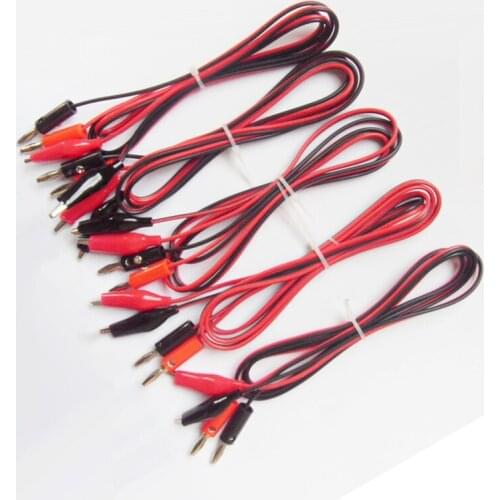 10pcs 4mm Banana Plug to Alligator Clips Test Lead Cable Wire Power Test Line