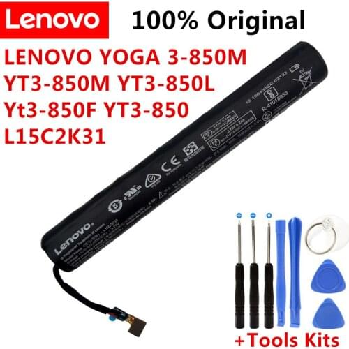 3.75V 6200mAh 23.2WH L15D2K31 Tablet Battery for LENOVO YOGA 3-850M Yt3-850F YT3-850 YT3-850M YT3-850L L15C2K31 Battery