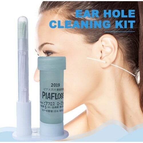 60Pcs Ear Line Wash The Ear Wire Cleaning Pierced Ear Cleaning Set Ear Hole Aftercare Tools Kit Disposable Earrings Hole Cleaner