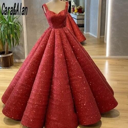 Sparkle Burgundy Prom Dresses Sequin Ruched Skirt Princess Evening Gowns for Women Sweetheart robe de soirée femme 2021