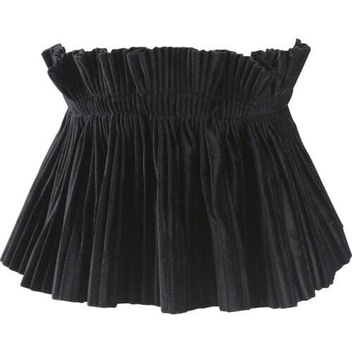 Brand Black Velvet Cloth Elastic Waist Belt Women Lotus Belt Elegant Wide Belts Fashion Ladies Corset Belt Dress Flannel Girdle