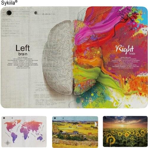 Case for iPad Mini 1 2 3 4 Printed Shell DIY Protective Cover Sleeve Smart Gogh World Map Oil Sunflower Leather Marble Brain