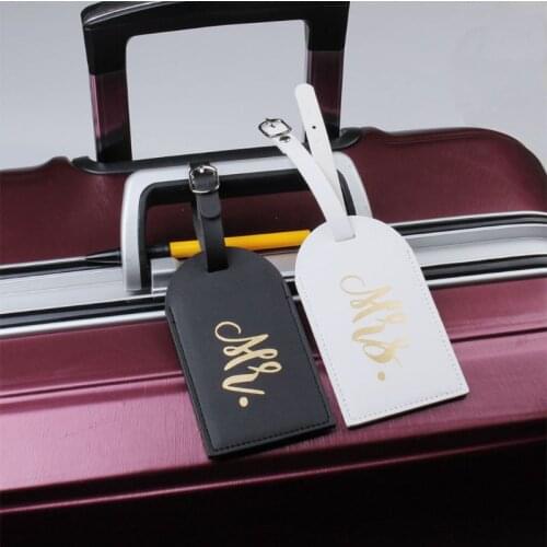 Mr Mrs Suitcase Luggage Tags Name Address Holder Identifier Label Tag Wedding Couples Gift High Quality and Brand New
