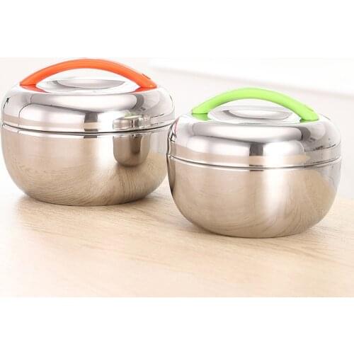 Double Layer Lunch Box Thermal Insulated Food Container Stainless Steel Hot