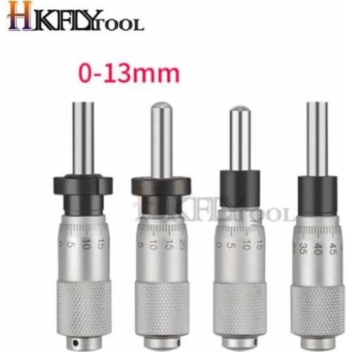 Round Type 0-13mm Range 0-6.5mm Micrometer Head Measurement Measure Tool Rotation Smooth Gauge Measurement Tool