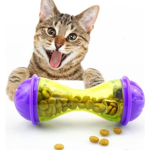 Interactive Dog Cat Food Treat Ball Bowl Toy Funny Pet Shaking Leakage Food Container Puppy Cat Slow Feed Pet Playing Toys
