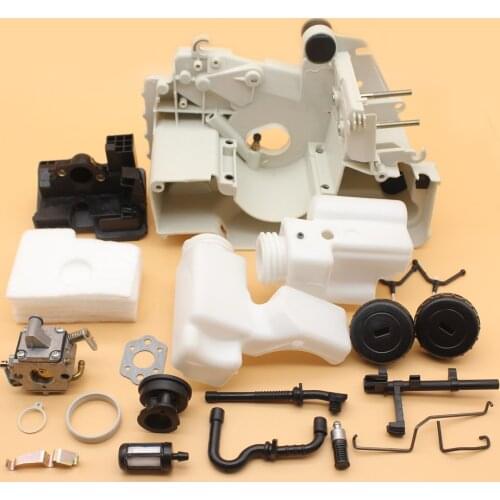 Crankcase Engine Housing Carburetor Air Filter Fuel Oil Tank Kit For STIHL MS180 MS170 018 017 Gasoline Chainsaw Plastic Parts