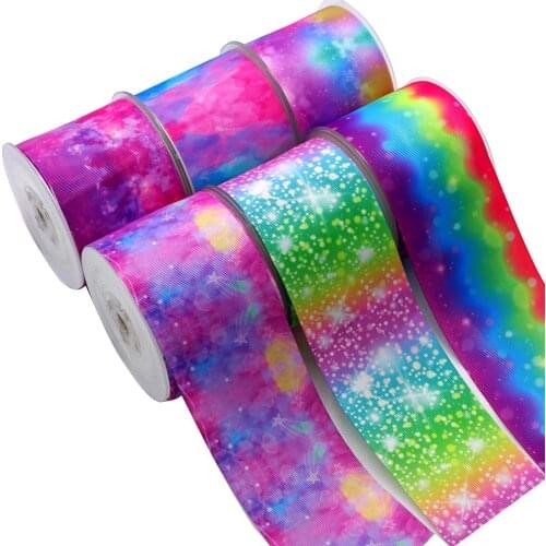 Pastel color Printed Grosgrain Ribbon 46528