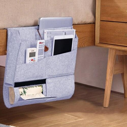 Creative Felt Bedside Storage Bag Bedroom Storage Organizer Magazine Pouch Tissue Box Finishing Bags