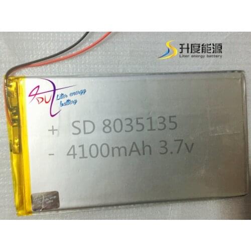 SD small capacity polymer li battery 8035135 4100mAh