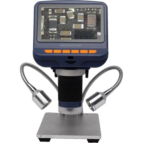 4.3" LCD Display Digital Magnifier Microscope Electronic 1080P USB Microscope 220X Industral Video Camera Recorder For Phone PCB Repair Soldering Magnifier + Metal Stand