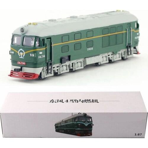 1:87 alloy pull back Dongfeng internal combustion engine train model,childrens toy train in original packaging,free shipping