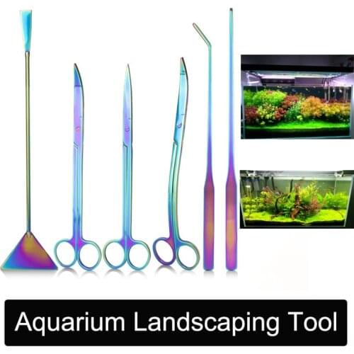 Aquatic Maintenance Tools Kit Tweezers Scissors Trim Tool Kits Set For Live Plants Grass Aquarium landscaping tool