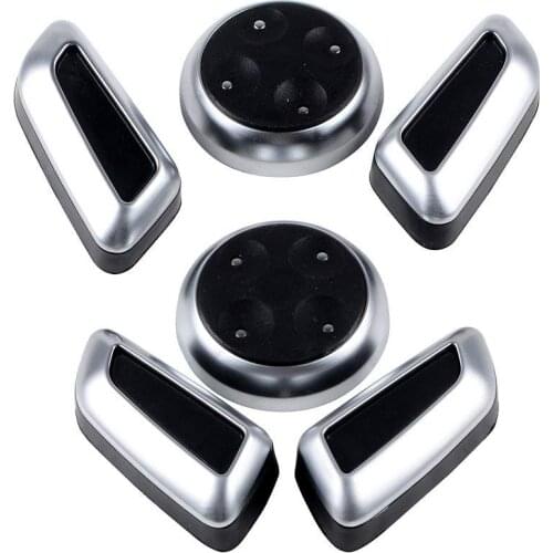Set of 6pcs Chrome Seat Adjustment Switch Cover Trim For Audi A3 A4 A5 A6 A7 B8 Q3 Q5 VW Tiguan