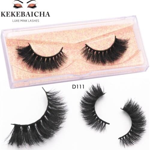 KEKEBAICHA Mink Lashes 3D Mink Eyelashes Cruelty free Handmade Mink Lash Reusable Eyelashes Popular Lashes Makeu D111 faux cils