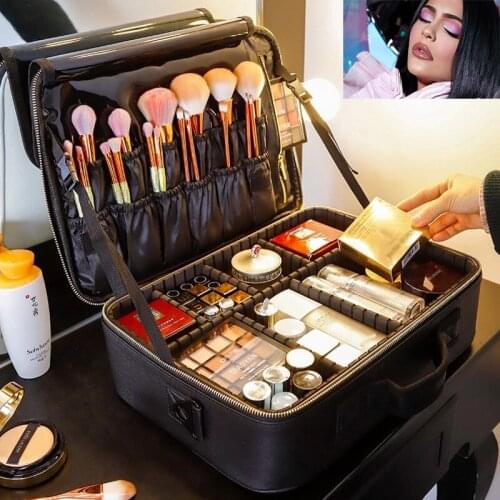 New Upgrade Large Capacity Cosmetic Bag Hot-selling Professinal Women Travel Makeup Case Bag