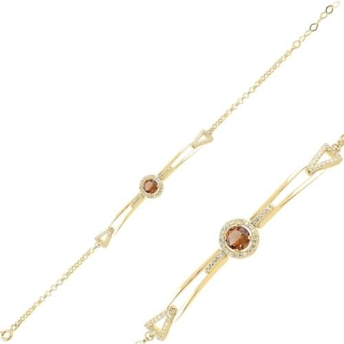 Silver 925 Sterling Zultanite & Zircon Crystal Bracelet