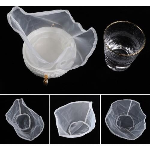 100/120/160/200 Mesh Nylon Bowl Shape Filter Bag Nut Milk Coffee Juice Soymilk Cheesecloth Filter Bag Strainer Reusable Colander