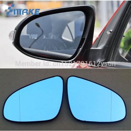 SmRKE 2Pcs For Toyota Levin Rearview Mirror Blue Glasses Wide Angle Led Turn Signals light Power Heating