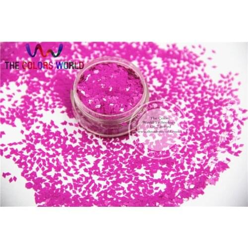 TCH306 2.0 MM Size Solvent Resistant Mate Peach Colors Diamond rhombus shape glitter for nail art and other deco