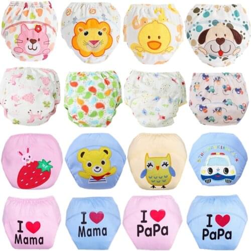 10Pcs Cloth Diapers Baby Nappies Reusable Cotton Diaper Child Diaper Washable Boys Girls Training Pants All Seasons