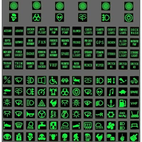 Universal Car Sticker Circuit Panel Decal Truck Instrument Decoration Sticker Rocker Switch Label Luminous Decals