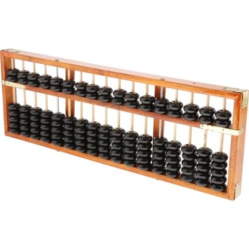 Vintage Style 17 Rods Wooden Abacus Soroban Wood Frame Japanese Calculator