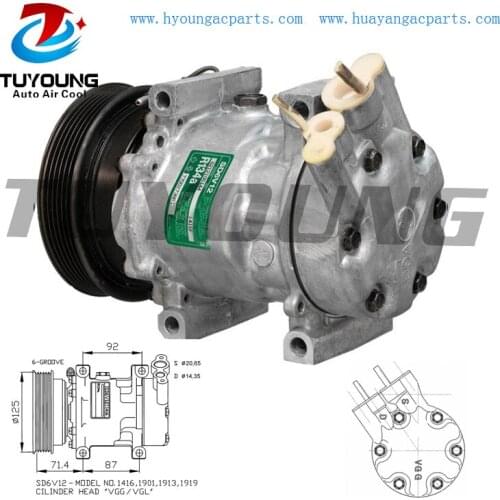 High quality auto ac compressor for Renault Clio II SD6V12 7700273801 8200315744 8200600117