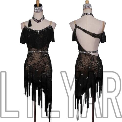 New Latin Dance Dress Competition Dress Costumes Skirt Performing Dress Adult Customize Children Red Matador Skirt Split Skirtes