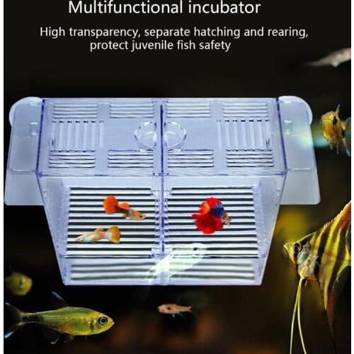 Fish Isolation Tank Aquarium Box Tropical Fish Breeding Box Production Box Transparent Plastic Aquarium Supplies 2 Sizes