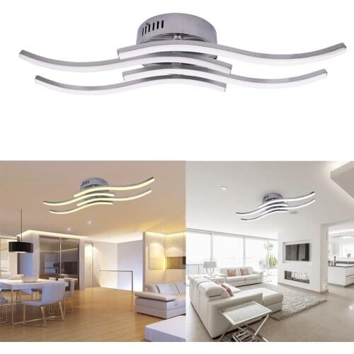 12W 18W 24W Modern LED Ceiling Lights AC 85-265V Aluminium Wave Shape Pendant Ceiling Lamp for Bedroom Living Room Decoration