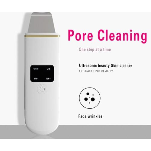 Ultrasonic Face Pore Cleanser Skin Scrubber Blackhead Acne Removal Face Exfoliator Peeling Machine Deeply Clean Skin Care Tools