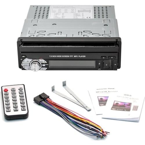 Wireless MP5 Car Radio Automatic Retractable Touch Screen Car Stereo With Infrared Remote Support TF Card