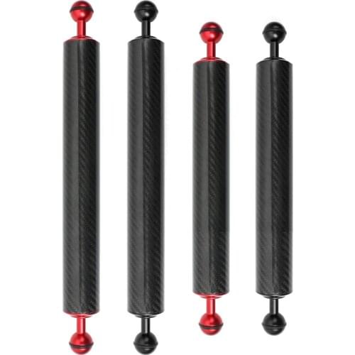 BGNing Carbon Fiber Float Extension Arm 1" Dual Ball Diving Cam Photography D40mm 12/14inch Light Underwater Buoyancy Tripod