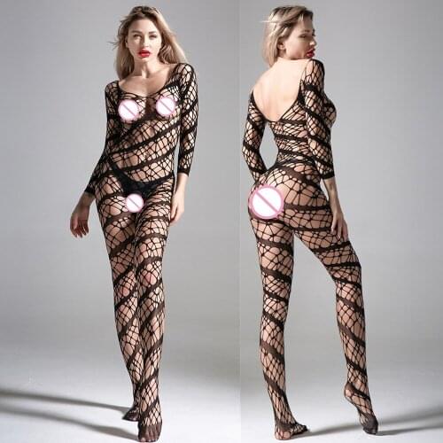Bodystocking For Women Sexy Stockings Crotchless Tights Catsuit Intimates Fishnet Female Lingerie Set Hot Erotic Thigh Underwear
