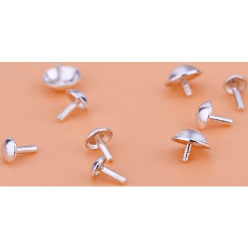 10PCS S925 sterling silver jewelry pushpin crystal pearl beads handmade DIY material jewelry accessorie