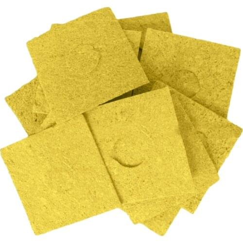 Cleaning Sponge Pads 5pcs/lot 6cm*6cm Soldering Iron Solder Tip Welding Blue and Yellow Hand Tool Color Random