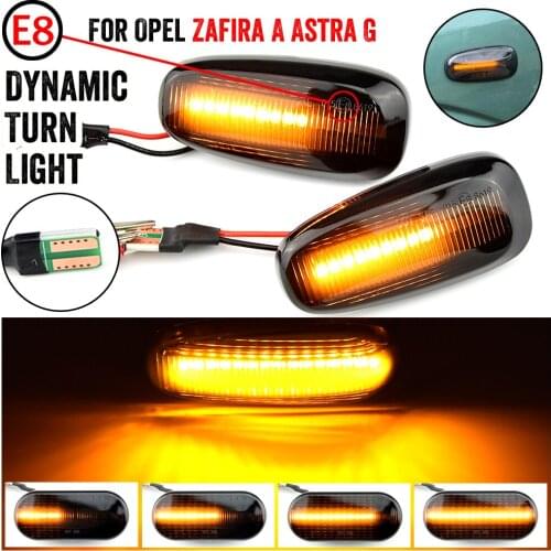 2x Dynamic LED Side Marker Flowing Turn Signal Side Repeater Lamp Sequential Blinker for Opel for Zafira A 99-05 for Astra G