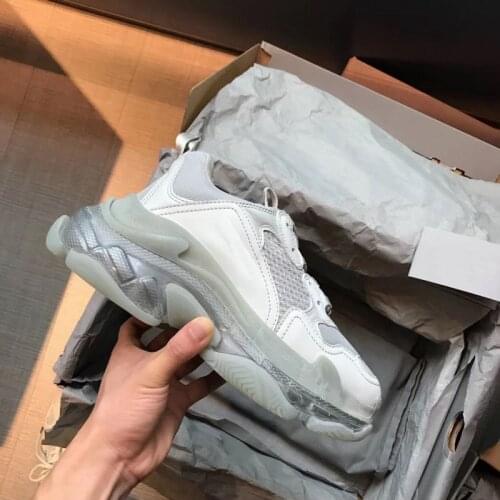 Grand Prix Guangzhou Leather Mens Shoes Cushion Bottom Thick Increased Lovers Shoes Green White Red Youth Shoes Outdoor Leisure