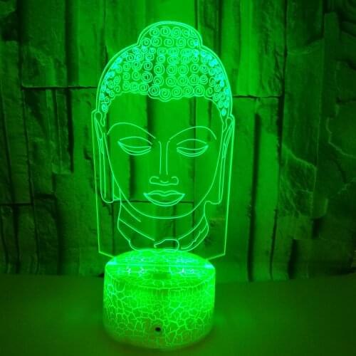 Colorful Buddha 3D Night Light usb Table Lamp Touch Remote Bluetooth Speaker Led Night Lamp Home Decoration Lighting
