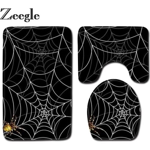 Zeegle Creative Mats For Bathroom Toilet Rugs Set Washable Bathroom Carpet Bath Mats Anti-slip Bathroom Rug Set Shower Mat
