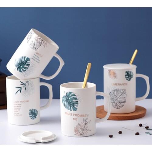 Coffee mugs creative tazas de cafe cups ceramic coffee cup with lid large coffe mug tea tumbler bone china reusable tumblers
